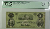 Banknoten May 1 $2 Dollar Obsolete Currency Eaton Burnett s Baltimore MD PCGS VF-25 1 1878 $ 1878 PCGS VF-25 Top Left  2  Filled in With Pen; Small E