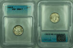 USA Dime 1945-S Mercury Silver 10c Coin ICG MS-67 Lightly Toned -