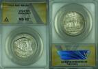 USA Half Dollar Huguenot Commemorative Silver 50c Coin ANACS MS-62 (39A) -