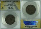 USA Large Cent Coronet Head ANACS VG-8 Details Damaged-Corroded (42) -