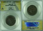 USA Large Cent Braided Hair ANACS F-12 Details Heavily Damaged (43) -