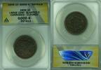 USA Large Cent Braided Hair 1c Coin Slanted 5 ANACS G-6 Dets Corrod-Clnd (38) -