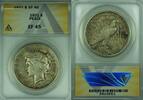 USA Dollar Peace Silver S$1 ANACS EF-45 (45A) -