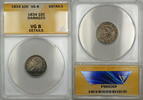 USA Dime JR-2 Capped Bust Silver 10c Coin ANACS VG-8 Details Damaged PRX -