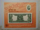 Banknoten 1899 $ BEP Souvenir Card 1988 IPMS in Memphis Back of Series $5 SC B-115 -