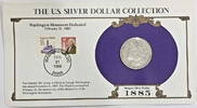 USA $1 Coin Morgan Silver Dollar Collection-Commemorative Stamp Card -