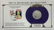 USA $1 Coin Morgan Silver Dollar Collection Commemorative Stamp Card -