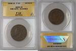 USA Large Cent 1838 US Coronet Head  1c Coin ANACS F-12 Details Cleaned ... 44,57 EUR  plus 21,32 EUR verzending