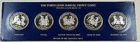 Weltmünzen Crown Coronation Jubilee Coin Sterling Silver 5 Coin Proof Set-Sealed w/Box -