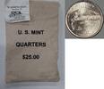 USA Quarter $25 (100 UNC coins) Washington - P State Original Mint Sewn Bag -