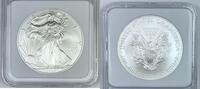 USA $1 Eagle American Silver In Hard Plastic Holder, 1st Day of Issue -