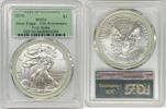 USA $1 Eagle American Silver PCGS MS 69-30Th Anniversary Label (2) -
