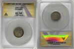 USA Dime Seated Liberty Coin Toned ANACS AU 58 Details Cleaned -