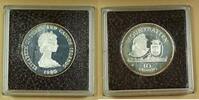 Weltmünzen 10 Crowns Turks and Caicos Islands Silver Proof Coin Toned In Case W/COA -