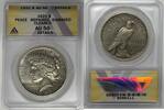 USA Dollar Peace Silver Coin ANACS AU 50 Details Repaired Damaged Cleaned -