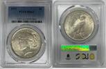USA Dollar Peace Silver Coin PCGS MS 63 (11) A -
