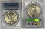 USA Dollar Peace Silver Coin PCGS MS 63 (11) E -