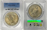 USA Dollar Peace Silver Coin Toned PCGS MS 63 (11) D -