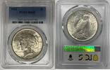 USA Dollar Peace Silver Coin PCGS MS 63 (11) G -