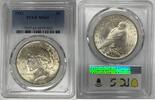 USA Dollar Peace Silver Coin Toned PCGS MS 63 (11) K -