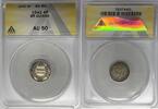 Weltmünzen 4 Pence Guiana ANACS AU 50 W4 -