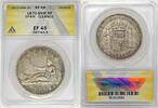 Weltmünzen 5 Pesetas 1870-SNM Spain Coin ANACS XF 45 Details Looks Great W5 -