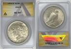 USA Dollar Peace Silver ANACS AU 55 Looks Better (A) -