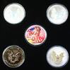 Bullion American Silver Eagle 4 Coin Brilliant Uncirculated Set with COA -