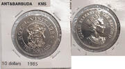 Weltmünzen 10 Dollar Antigua & Barbuda Coin of Elizabeth II - Royal Visit Commem. BU -