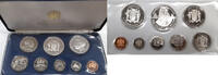 Weltmünzen $5 Coin Jamaica 8 Coin Proof Set .925 Silver $10 and -Franklin Mint-w/Box -
