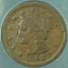 USA Large Cent 1c Mint Error Obverse Lamination ANACS VF-20 Details Scratched -