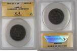 USA Large Cent Braided Hair Coin ANACS F-12 Details Corroded Scratched -