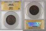 USA Large Cent Braided Hair Coin ANACS VG-8 Details Corroded -