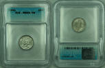 USA Dime Mercury Silver 10c Coin ICG MS-64 FB Full Bands Toned -