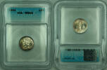 USA Dime Mercury Silver 10c Coin ICG MS-65 Toned (D) -