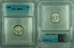 USA Dime Mercury Silver 10c Coin ICG MS-65 Toned (Looks Full Bands FB) (J) -