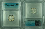 USA Dime Mercury Silver 10c Coin ICG MS-65 Toned (Looks Full Bands FB) (X) -