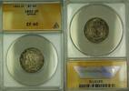 Weltmünzen Peseta Spain 1P Silver Coin ANACS EF-40 -