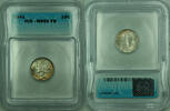 USA Dime Mercury Silver 10c Coin ICG MS-65 Full Bands FB Toned (A) -