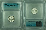 USA Dime Mercury Silver 10c Coin ICG MS-65 Full Bands FB (B) -