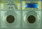 Weltmünzen 45 1 Cent 1C Danish West Indies ANACS EF- Coin KM#83 -
