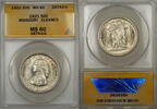 USA Half Dollar Missouri Commem Silver ANACS MS-60 Details Clnd (Better Coin) -