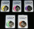 Kanada Canada Hologram Coins, 5 Silver $25 NGC PR-69 Set, Olympic Royal Mint  2007 NGC PF 69 Ultra Cameo