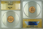 Weltmünzen 1938-H Guernsey 1D Double Copper Coin ANACS MS-65 RB Red-Brown Gem BU   ANACS MS-65 Red-Brown Gem BU