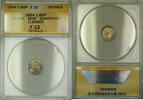 Weltmünzen 1.50 Pence Great Britain Silver Coin ANACS F-12 Details Clnd Scratched Bent -