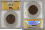 USA Large Cent Braided Hair Coin ANACS VG-8 Details Damaged -