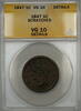 USA Large Cent Braided Hair 1c Coin ANACS VG-10 Details Scratched -