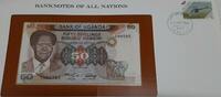 Banknoten 50 Shillings Uganda Banknote Crisp Uncirculated in Stamped Envelope -