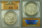 USA $1 XF Coin ANACS EF-45 Details  RJS Trade Dollar 1877 ANACS EF-45 Details Scratched Cleaned