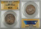 USA Pilgrim Commem Silver Half 50c ANACS MS-60 Det. Cleaned (Better Coin) Toned -